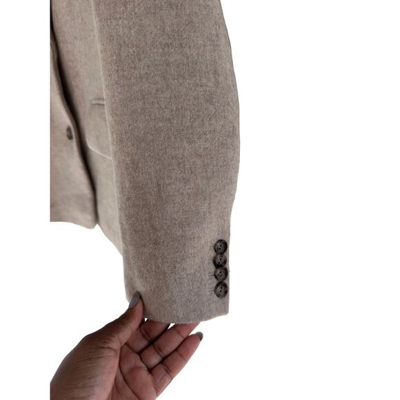 & Other Stories Beige Neutral Basic Dressy Oversized Wool Blend Blazer Size 2 - Picture 9 of 14